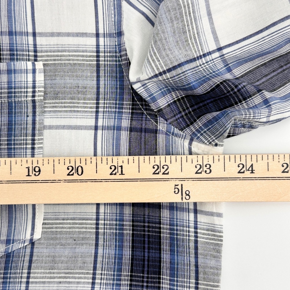 Levi Strauss & Co Shirt Mens‎ Large Blue Plaid Long Sleeve Pearl Snaps Western - Picture 8 of 10